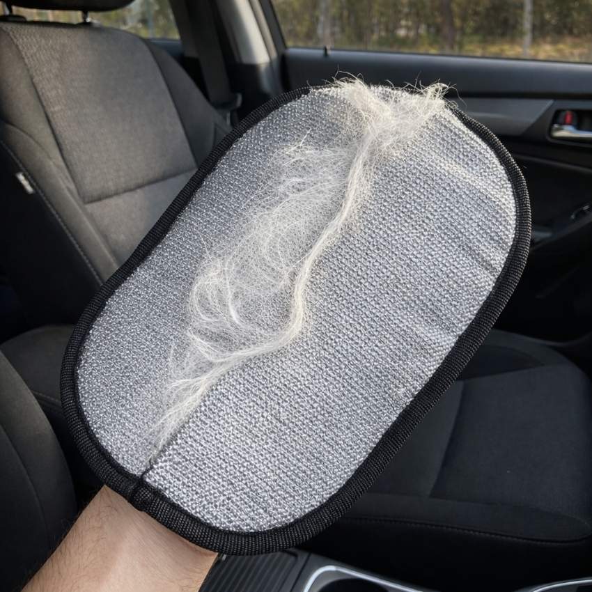 PurePath glove cleaning a car seat