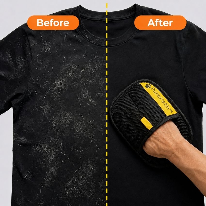 PurePath glove removing pet hair